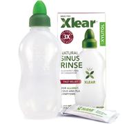 Sistema de Irrigación Nasal Natural Xlear con Xilitol 6 Sobres de Solución Salina y 1 Botella para Enjuague - Sinusal Limpiador e Hidratante para Nariz Seca(Pack of 1)