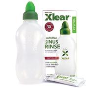 Sistema de Irrigación Nasal Natural Xlear con Xilitol 6 Sobres de Solución Salina y 1 Botella para Enjuague - Sinusal Limpiador e Hidratante para Nariz Seca(Pack of 2)