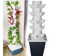Sistema de jardín de torre hidropónica, 15/18/25/30 agujeros, kit de nergética con adaptadores y bomba de alto rendimiento, perfecto para cultivar verduras y hierbas en interiores