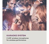 Sistema de karaoke Pro Spin 10 Pantalla táctil de 14,1" 2UHF Mic WiFi BT USB TF HDMI Auna