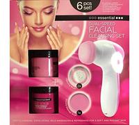 Sistema de limpieza facial con 2 velocidades para una piel suave y radiante, incluye crema de día y crema de noche de 50 ml y exfoliante facial de 50 ml