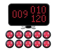 Sistema de Llamadas Sistema de Buscapersonas Pager System Inalámbricas Clientes Sistema de Búsqueda de Pacientes con 10 Botones de Llamada Impermeables y Receptor de Pantalla 1PC para Restaurante