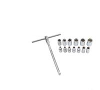 Sistema de llave en T intercambiable de 6,3 mm, incluye extensiones cortas y largas para una amplia cobertura de tareas mecánicas (A)