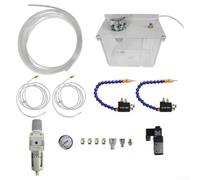 Sistema de lubricación de refrigeración CNC, sistema de pulverización de aceite de 3 litros con 2 boquillas de pulverización YS-BPV-3000, válvula magnética y regulador de presión, lubricación mínima