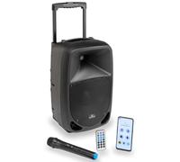 Sistema de Megafonía Portátil con Batería Recargable GoSound 10Air, 360W, Bluetooth, App Control, Micrófono Inalámbrico VHF, USB/SD, Ecualizador Gráfico, Ideal para Eventos y Exteriores