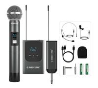 Sistema de micrfono inalmbrico Phenyx Pro Dual Dive con transmisor de carrocera de micrfono dinmico Mini receptor 2x15 frecuencias UHF auricular