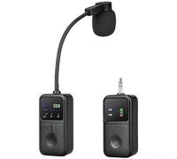 Sistema de micrófono inalámbrico de 2.4 G con cancelación activa de ruido, rango de 30 m y respuesta de 60 Hz-16 kHz para guitarra, saxofón, violín, grabación en escenario, duración de la batería 4