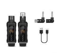 Sistema de micrófono inalámbrico de 2.4 GHz, latencia ultra baja y rango de 100 m, respuesta de frecuencia de 20 Hz-20 kHz, compatible con mezclador de audio PA (A)