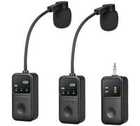 Sistema de micrófono inalámbrico de 2,4 GHz para guitarra, saxofón y violín con cancelación de ruido activa, alcance de 30 m, respuesta de frecuencia de 60 Hz a 16 kHz y batería de 4 horas para