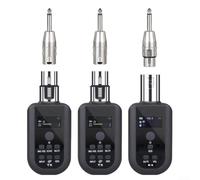 Sistema de micrófono inalámbrico de baja latencia que funciona a 2 4 GHz, adaptador XLR transmisor y receptor para aplicaciones de audio en vivo (un arrastre dos)