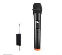 Sistema de micrófono inalámbrico recargable UHF Micrófono dinámico de mano Rango de 30 m para Karaoke Party Club Iglesia Discurso PA Mixer 6.35mm (1 a 1)