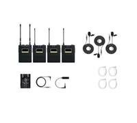 Sistema De Micrófono Inalámbrico UHF 50m Transmisión Lavalier Lapel Mic For Cámaras SLR Teléfono(12P)