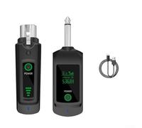 Sistema de micrófono inalámbrico XLR de 2.4 G, receptor transmisor de micrófono recargable de 185 x 120 x 35 mm para discursos y cantos (1 en 1)