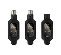 Sistema de micrófono XLR inalámbrico para micrófono dinámico, kit receptor transmisor de audio profesional con baja latencia inferior a 15 ms, rango de 80 m, batería recargable, cuerpo de metal para