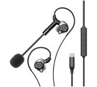 Sistema de micrófonos inalámbricos, micrófono condensador montado en la cabeza, auriculares manos libres para instructor de yoga, guía turística, actuación, canto, DJ, espectáculo en vivo, soporte