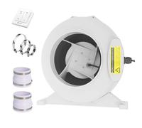 Sistema de mitigación de radón Mediante Ventilador en línea, Extractor Impermeable IP67 para invernaderos y sótanos domésticos, circulador de Aire eléctrico silencioso de 50 dB y Alta ne