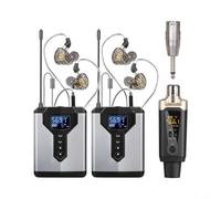Sistema de monitor intrauricular inalámbrico, juego de auriculares para streaming en vivo y muestras de bandas, aleación de aluminio (1-to-2)