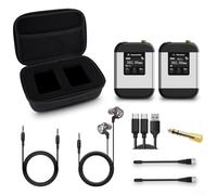 Sistema de monitoreo intrauditivo inalámbrico con estuche de carga, monitorización UHF, 20 canales ajustables, emparejamiento automático, para muestras de cinta, estudio y actuaciones menores (1 a 1)