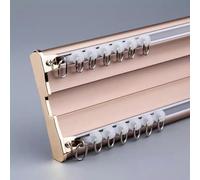 Sistema de montaje en techo de doble pista ajustable, barra deslizante de 110 m para cortinas y separadores de habitaciones, funcionamiento de deslizamiento suave, perfecto para decoración elegante