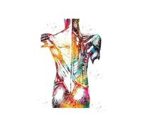 Sistema de músculos humanos arte pared acuarela anatomía lienzo pintura carteles e impresiones cuerpo cuadros educación médica(07 No Frame,21X30cm)