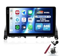 Sistema de música Android para Mercedes-Benz Clase C (W204, 2007-2011), Pantalla táctil de 9" (2000 x 1200), 4G, 64 GB, CarPlay y Android Auto inalámbricos, GPS, Bluetooth, FM, K5 Pro Plus