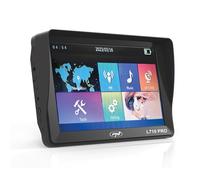 Sistema de navegación GPS PNI L710 Pro con Parasol, 7 Pulgadas, 800 MHz, 256MB DDR, 16GB de Memoria Interna, transmisor FM, con Dos Fuentes de alimentación de Coche Incluidas