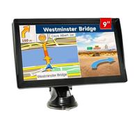 Sistema de navegación para automóviles Navegador GPS con Pantalla táctil de 9 Pulgadas para Coche,Caravana y camión. Actualizaciones Velocidad alertas tráfico