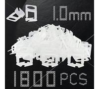 Sistema de nivelación de azulejos de 1,0 mm de ancho de junta, ayuda de nivelación, 1800 unidades, ayuda para la colocación de azulejos, altura de 3 a 12 mm