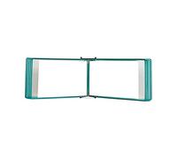 Sistema de paneles de exposición de pared, Soporte for exhibición de libros con tapa for carteles A4 montado en la pared, 20 bolsillos, multicolor, 13 x 9 3, pulgadas(Green)