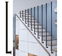 Sistema de pasamanos para escaleras, barandillas metálicas, Postes Cuadrados, Apto para áticos y pasillos, decoración del hogar Segura y Moderna, a Prueba de caídas, Apto para vestíbulos, co