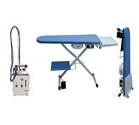 Sistema de Planchado de Caracol Comercial, Caldera y Plancha + Zapato de Hierro - 5 litros, con Vacío y Tabla de Planchar con Calefacción (5-litre Boiler + Vacuum/Heated Ironing Table)