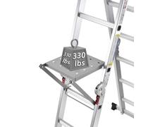 Sistema de plataforma de trabajo de escalera, herramienta de escalera de extensión antideslizante, soporte de trabajo de escalera soporta 330 libras