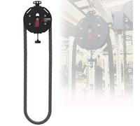 Sistema de polea de cable, entrenador de cuerda sin fin, equipo de gimnasio en casa con resistencia ajustable para entrenamiento de fuerza, color negro