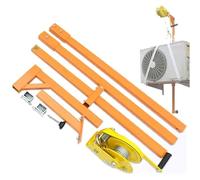 Sistema de polea de elevación de aire acondicionado, cabrestante manual, juego completo de desmontaje y elevación (capacidad de 660 libras, altura de elevación de 25 m), 300 kg, 10 m, cable de