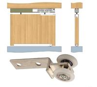 Sistema de polea de puerta corredera con cojinete de metal para un funcionamiento sin esfuerzo en varios usos (A 4 piezas)