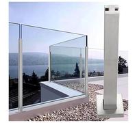 Sistema De Postes De Barandilla De Vidrio, Soporte De Balaustre De Acero Inoxidable 304 Con Ranuras, For Escaleras, Plataformas, Terrazas Y Jardines, Soportes(Middle Post,85cm/33.5inch High)