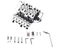 Sistema de Puente de Trémolo de Guitarra Eléctrica Sistema de Puente de Trémolo de Guitarra de Vibrato de Metal para Reemplazo de Estilo Floyd Rose (plata)