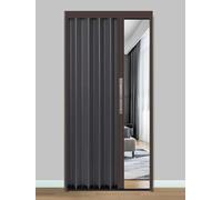 Sistema de puerta de acordeón con bloqueo, diseño de riel deslizante plegable para habitación, oficina, patio, baño, entrada en el patio trasero