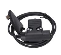 Sistema de pulsar para hablar para radios tácticas, botón pulsador con cable Peltor militar de la OTAN y EE. UU. con clip y cable, compatible con