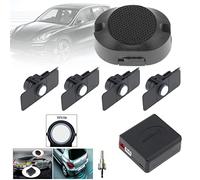 Sistema de Radar de Reserva Reversa del Coche 4 Sensores de Estacionamiento Sistema de Radar de Respaldo Reversa del Coche con Alas (Blanco)