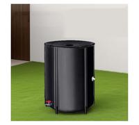 Sistema de recolección de agua de lluvia portátil de 750 litros, colector de lluvia plegable para riego de jardín, solución compacta y ligera de recuperación de agua de lluvia (negro)