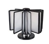 Sistema de referencia de mesa, organizador de referencia de escritorio, 20 paneles de doble cara, tamaño carta, documento A4, inserto giratorio, diseñado para oficinas, comedor, lista de precios de