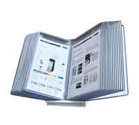 Sistema de referencia de mesa, organizador de referencia de montaje en pared, estante de exhibición de catálogos de PVC y metal, tamaño carta de 30 páginas, diseñado para oficina, taller, referencia