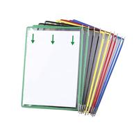 Sistema de referencia de montaje en pared, metal y también PVC, clasificador de referencia de escritorio, 10 bolsillos de doble cara, organizador de archivos tamaño carta para escritorio para oficina