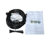 Sistema de refrigeración de nebulización al aire libre, kit de nebulizador de jardín para patio, boquilla de latón, juego de riego por pulverización de agua para control de polvo, equipo humidificador