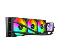 SISTEMA DE REFRIGERACION LIQUIDA MARS GAMING MLVISION360 NEGRO 3x120mm ARGB TPD 500W PANTALLA LCD MLVISION360