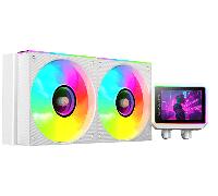 SISTEMA DE REFRIGERACION LIQUIDA MARS GAMING MLVISIONII240W BLANCO 2x120mm ARGB TPD 500W PANTALLA