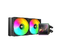 SISTEMA DE REFRIGERACION LIQUIDA MARS GAMING MLVISIONPRO240 NEGRO 2x120mm ARGB TPD 500W LCD MLVISIONPRO240
