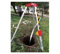 Sistema de Rescate con trípode de Aluminio de Alta Resistencia de 1200 LB, 1800 LB y 2600 LB. Kit de cabrestante para Espacios confinados. Ideal para pozos de Registro, t
