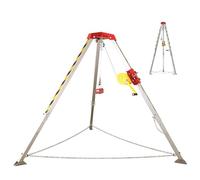 Sistema de rescate de trípode de espacio confinado, cabrestante de 1800 libras para aguas residuales, trípode de seguridad manual con bolsas de almacenamiento, kit de espacio reducido para respuesta